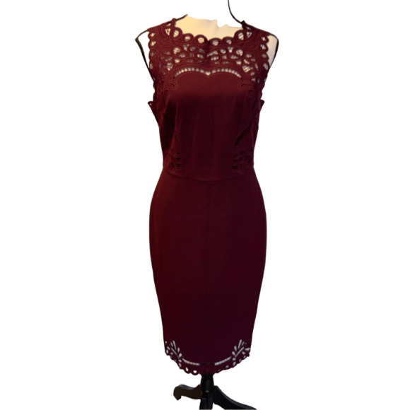 Ted Baker Burgundy Red Dress - Picture 3 of 14